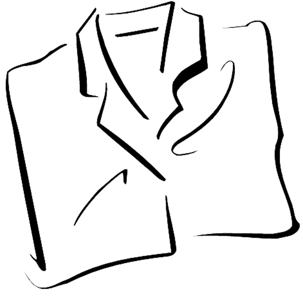 Suit jacket vinyl sticker. Customize on line. Fashion Clothes 036-0651